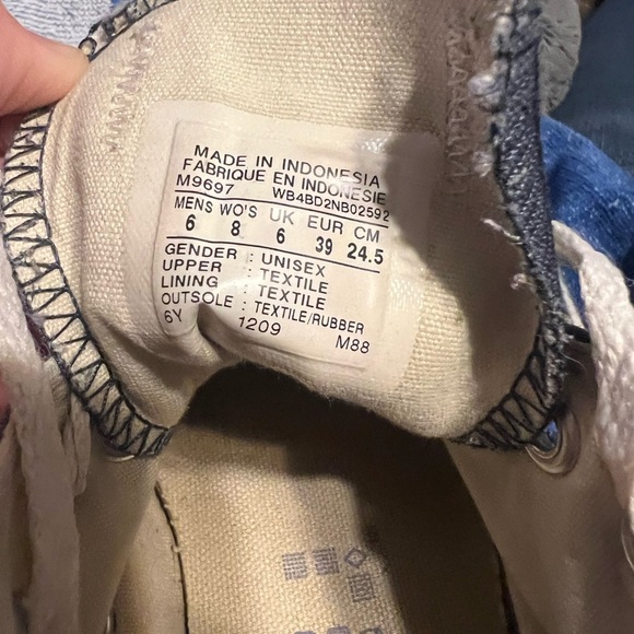 Chuck Taylor Converse All Star Low Top Blue Womens  8 Men's 6 - Picture 4 of 6